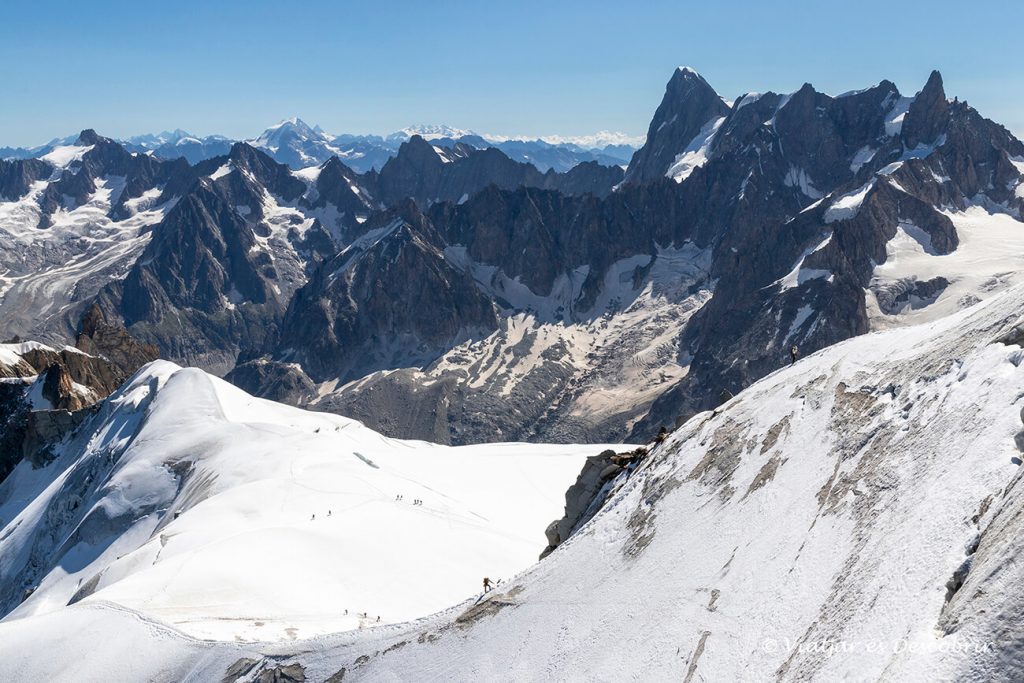 vista panoràmica dels alps des d'un dels miradors a veure a Chamonix