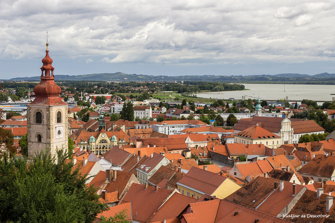 les teulades vermelloses del centre històric de ptuj és un dels imprescindibles a veure a Eslovènia