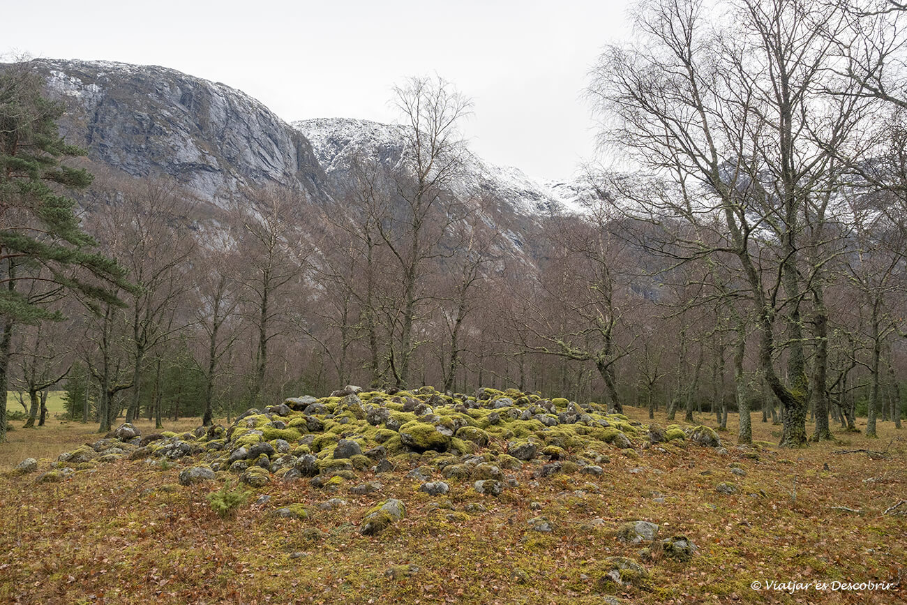 el cementiri viking que  hi ha prop de Eidfjord