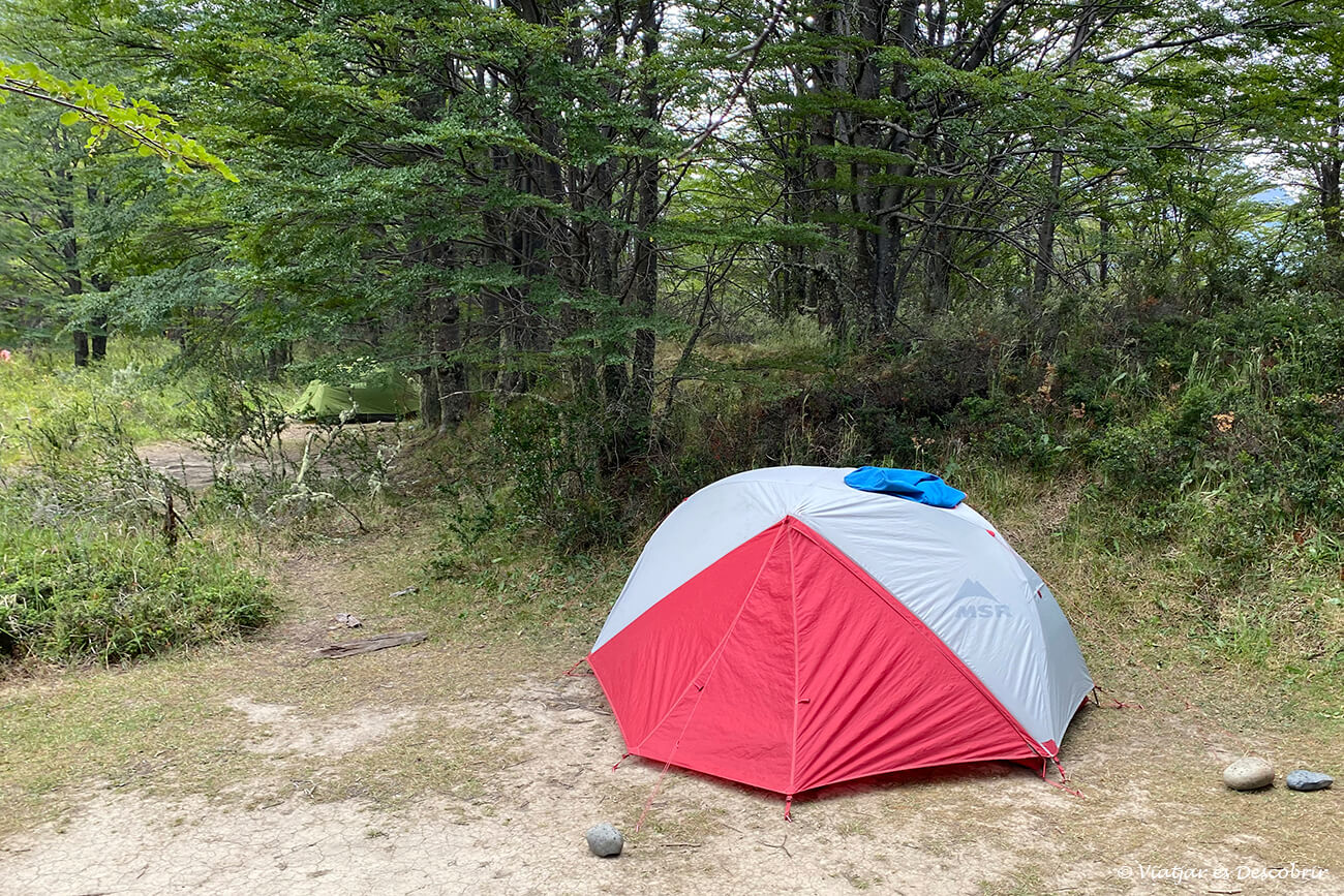 tenda de campanya a Torres del Paine on només es pot dormir als punts habilitats