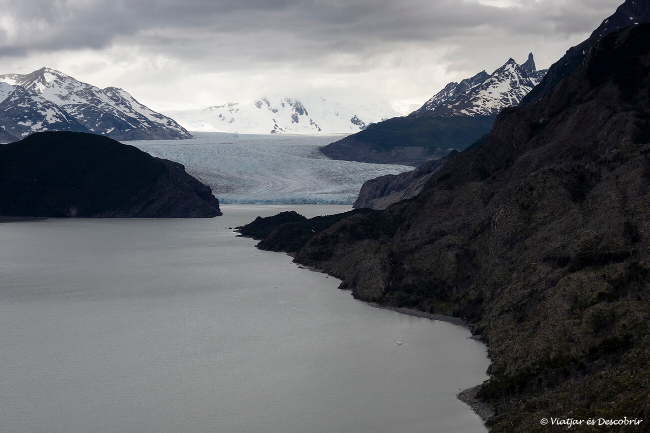 panoràmica de la glacera grey