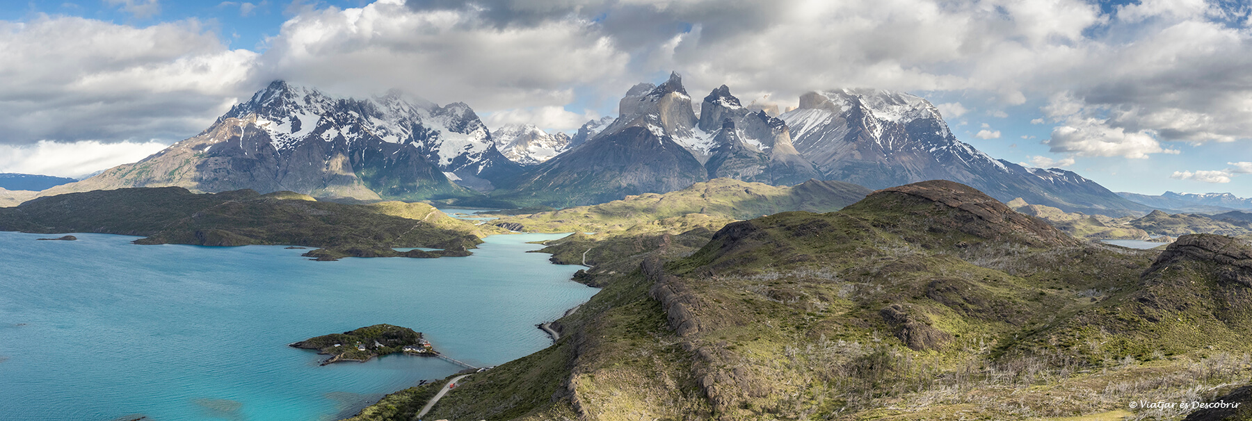 panoràmica des del mirador del condor un dels punts més emblemàtics a torres del paine