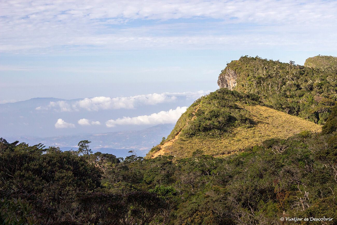 panoràmica del paisatge de l'altiplà on es troba el parc nacional horton plains a Sri Lanka