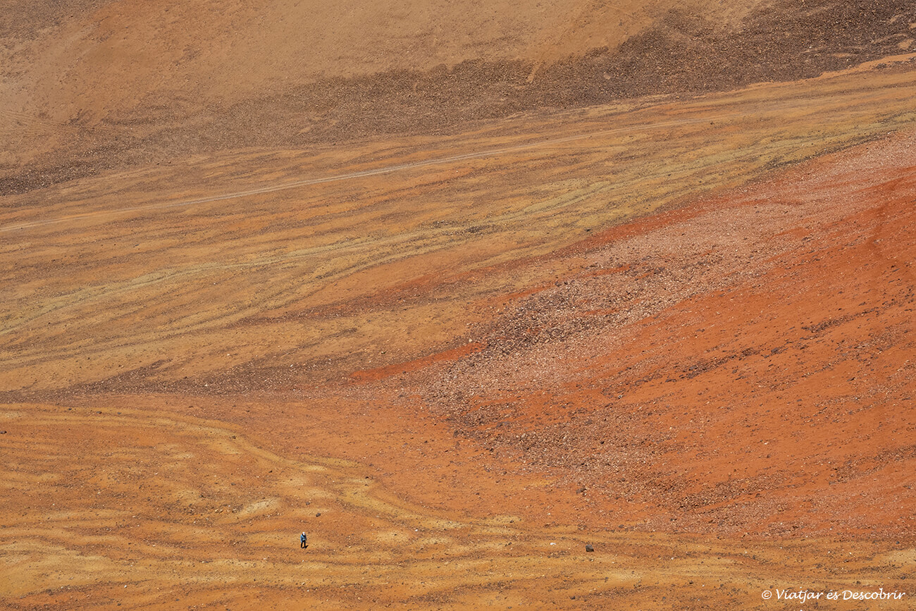 colors ocres i vermells i argilosos a causa dels minerals que envolten les muntanyes de Suriplaza