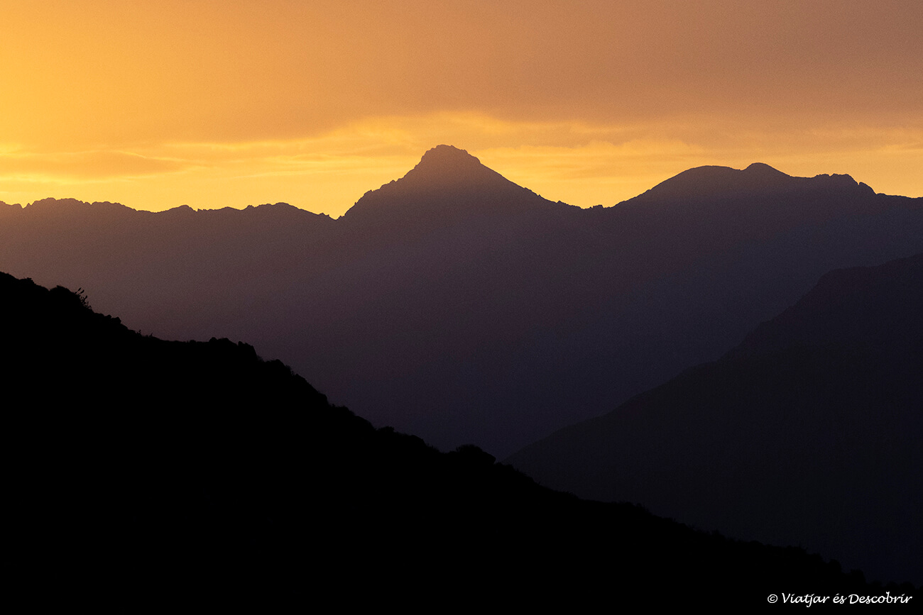 posta de sol des de la granja del colca