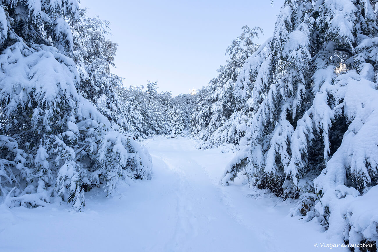 paisatge nevat i blanc a prop de Pucón a finals d'abril