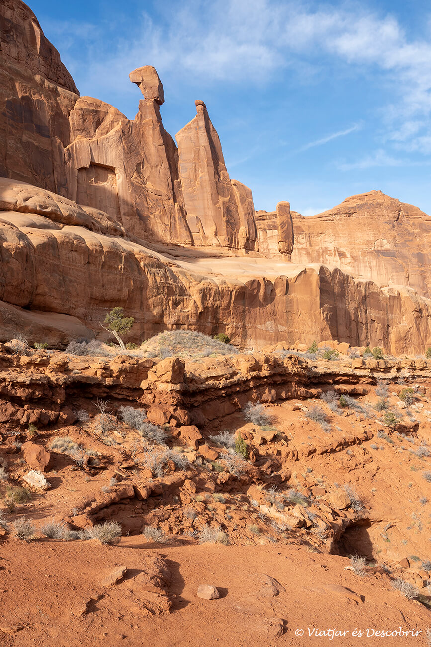 panoràmica des del Park Ave Viewpoint a l'inici de visitar l'arches national park