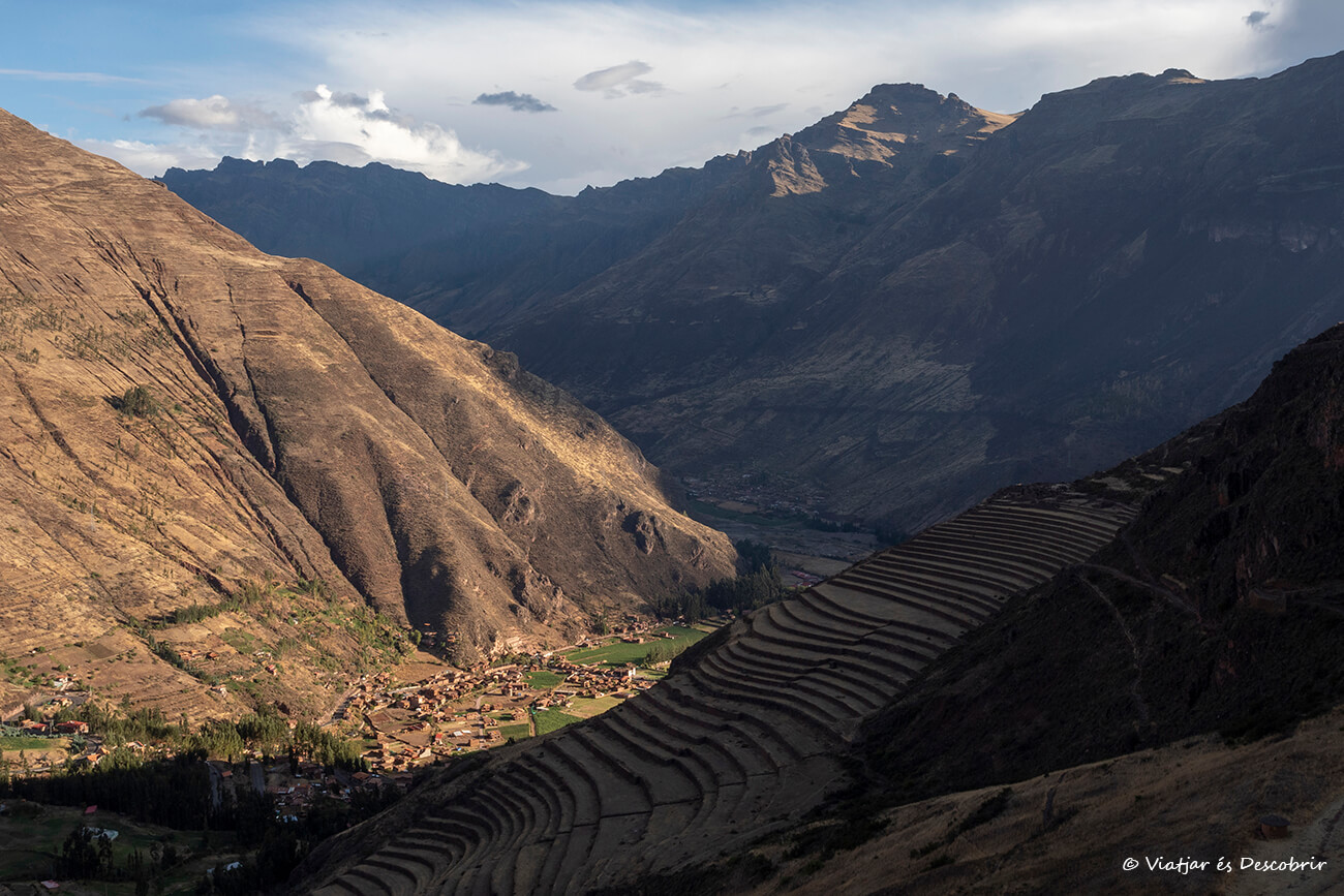 posta de sol des de la part alta de Pisac a prop de Cusco